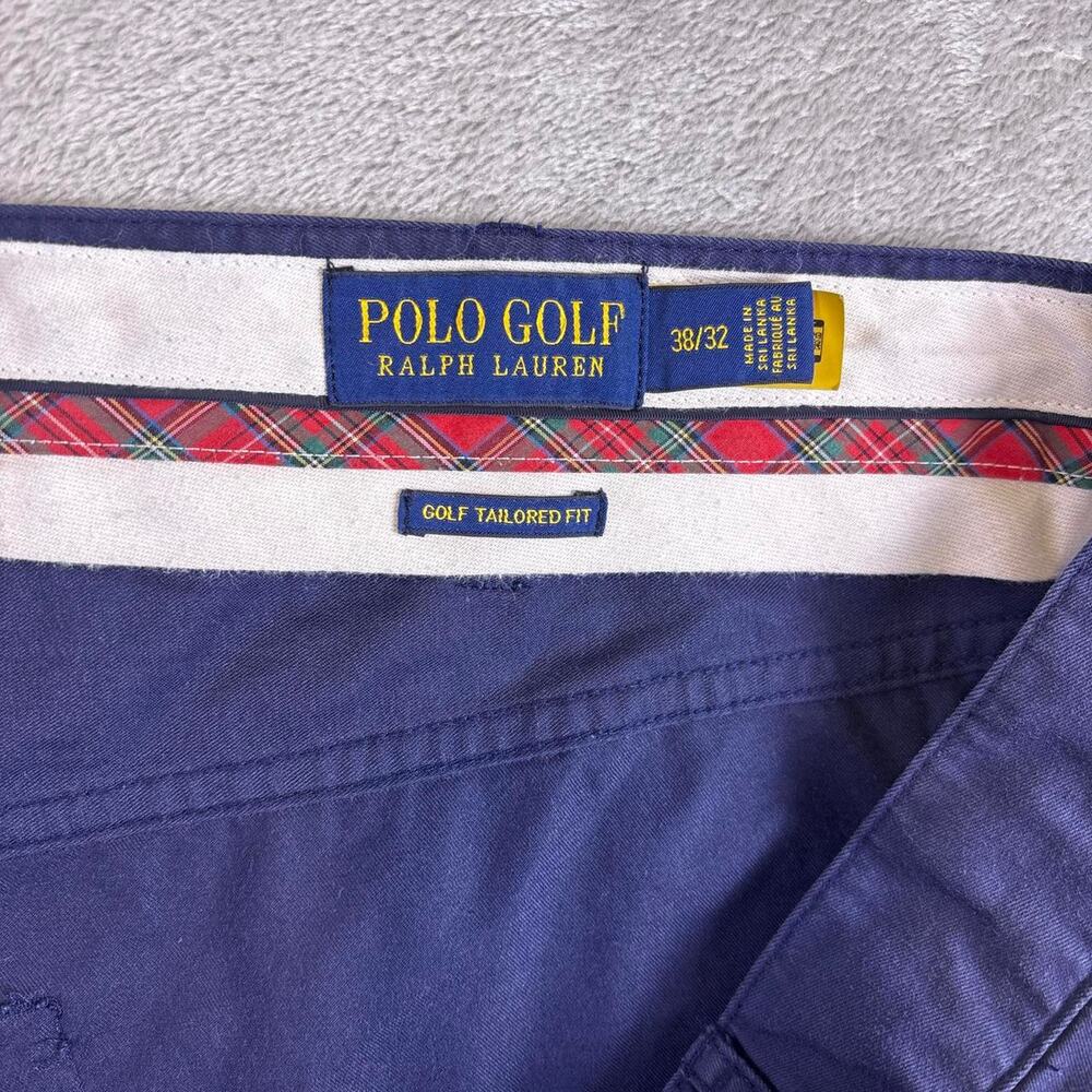 Polo Golf Ralph Lauren Tailored Fit Chino Pants Men’s 38x32 Navy Blue - Picture 3 of 8